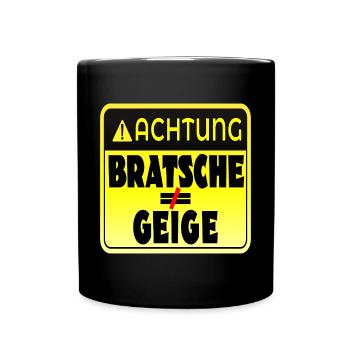 STREICHINSTRUMENTE GEIGE BRATSCHE - Tasse einfarbig - Schwarz - Vorne