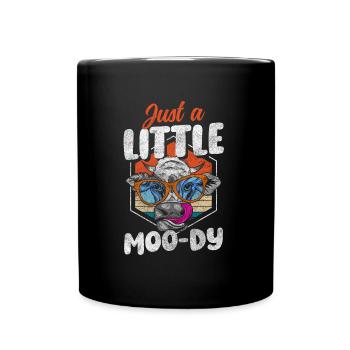 Boeuf Lait Vache Spots Économie - Mug uni - noir - Devant