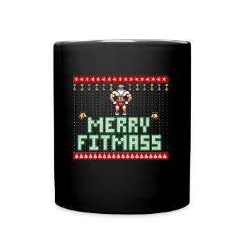 Masse ajustée joyeuse - Mug uni - noir - Devant