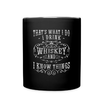 Rhum Bouteille de luxe Single Malt - Mug uni - noir - Devant