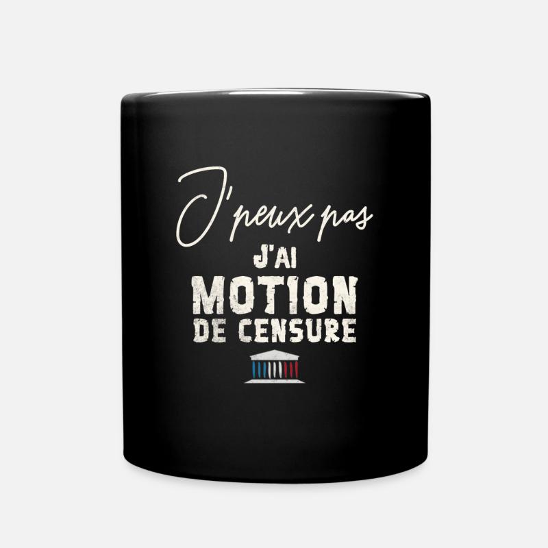 J peux j ai motion de censure - Mug uni - noir