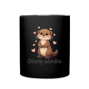 Otterly Adorable Blushing Otter - Tasse einfarbig - Schwarz - Vorne