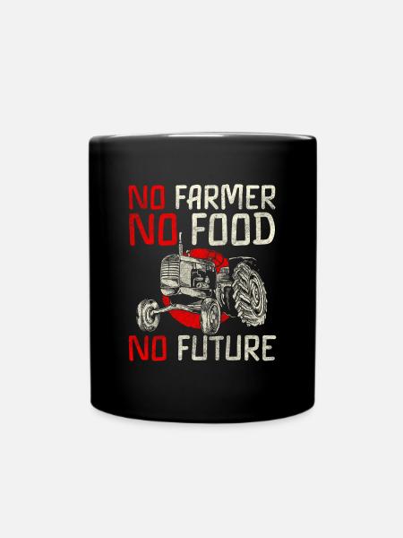 Bauer Feld Trecker Felder - Tasse einfarbig - Schwarz