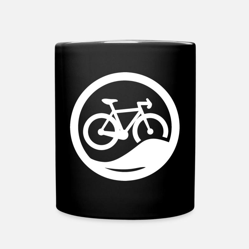 Fahrrad Zeichnung - Tasse einfarbig - Schwarz