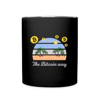 The path to Bitcoin - Full Colour Mug - black - Front