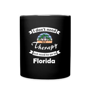 Voyage en Floride en Amérique - Mug uni - noir - Devant