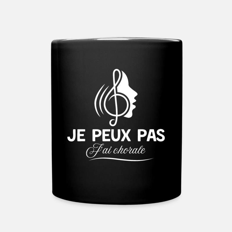 Je peux pas j'ai chorale - Mug uni - noir