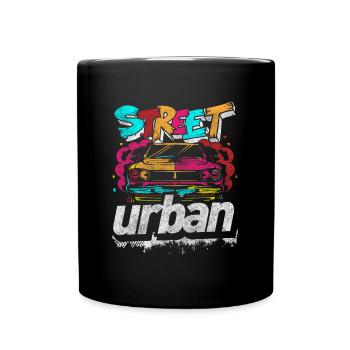 Spray Can Wall Colorful Neon - Full Colour Mug - black - Front