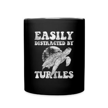 Tortues, Mer, Mer, Créatures, Slow - Mug uni - noir - Devant