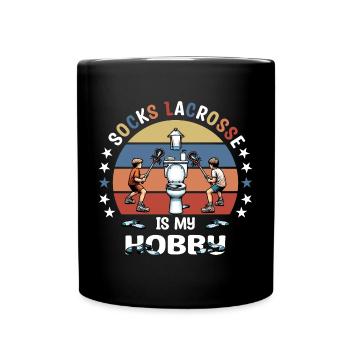 Socks Lacrosse - Full Colour Mug - black - Front
