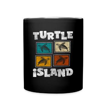 Tortues Nature - Mug uni - noir - Devant