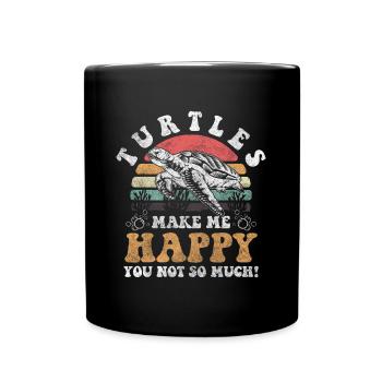 Tortues Créatures Marines Environnementaliste - Mug uni - noir - Devant