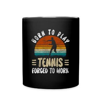 Tennisspieler Sportart Fitness Turnier - Tasse einfarbig - Schwarz - Vorne