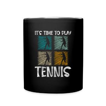 Tennis Hobby Winner Serve - Full Colour Mug - black - Front