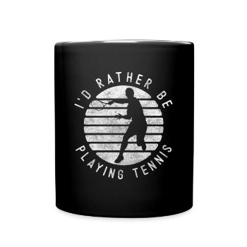 Tennisball Sportart Gewinner - Tasse einfarbig - Schwarz - Vorne