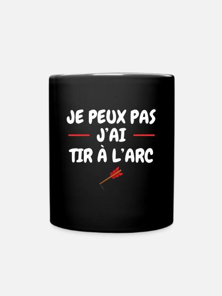 Je peux pas j'ai tir à l'arc - Mug uni - noir