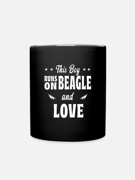 Dieser Junge Beagle Design - Tasse einfarbig - Schwarz