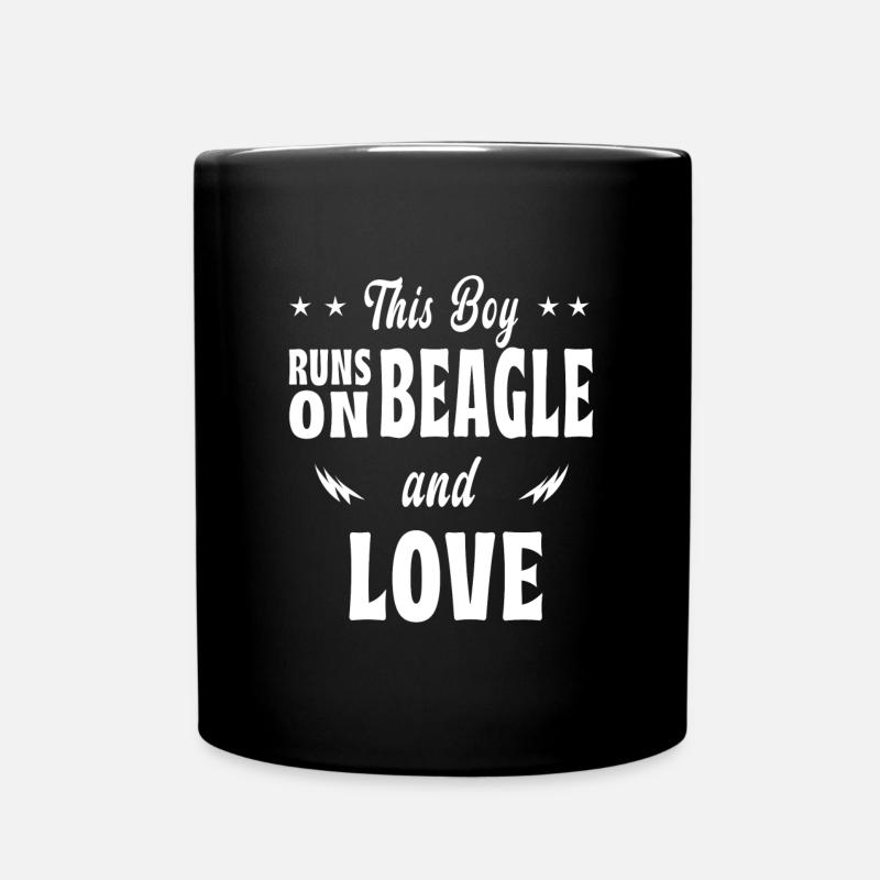 Dieser Junge Beagle Design - Tasse einfarbig - Schwarz
