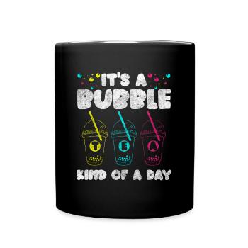 Boba Drink Syrup To-Go Drink - Full Colour Mug - black - Front