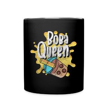 Boba Tea Tea Balls Straw - Full Colour Mug - black - Front