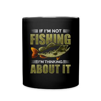 Angler Men Beer - Full Colour Mug - black - Front