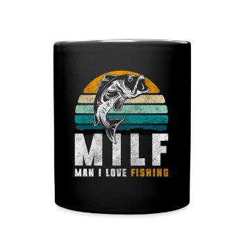 Fishing Pike Trip Perch - Full Colour Mug - black - Front