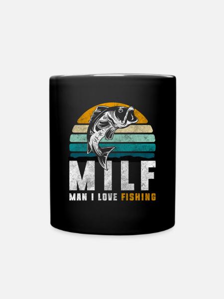 Pêche au brochet perche - Mug uni - noir