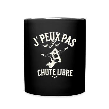 Humour Liberté Parachutiste Illustration - Mug uni - noir - Devant