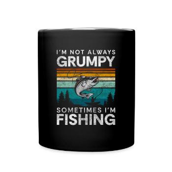Angler Hobby Trip Köder - Tasse einfarbig - Schwarz - Vorne
