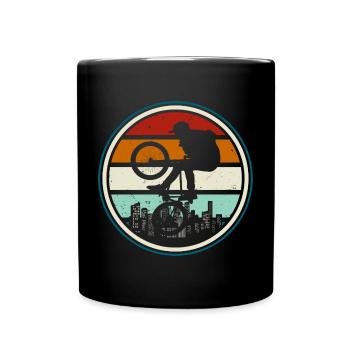 Sunset City BMX Rider - Full Colour Mug - black - Front