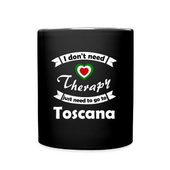 Holidays in Tuscany - Full Colour Mug - black - Front