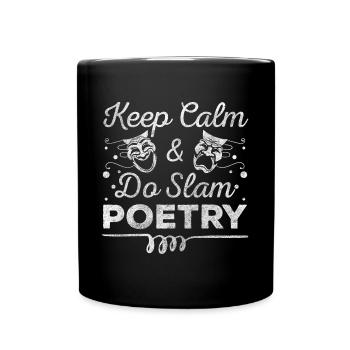Poetry Texte Poet - Tasse einfarbig - Schwarz - Vorne