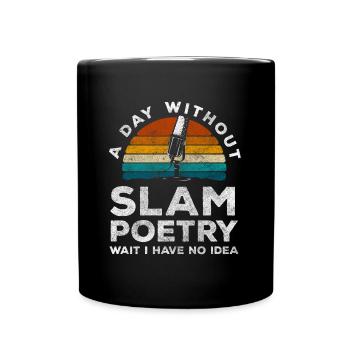 Poésie Slam Poète hipster - Mug uni - noir - Devant