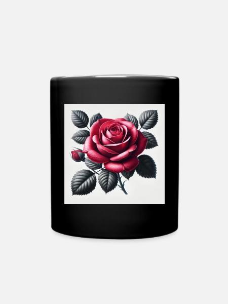 Rose rouge - Mug uni - noir