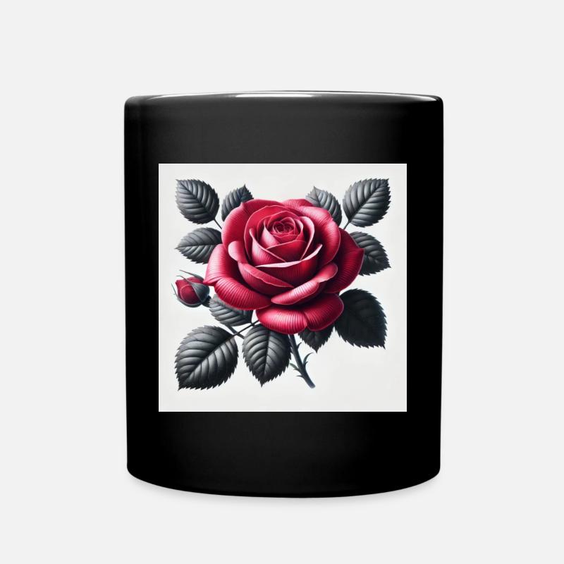 Rose rouge - Mug uni - noir
