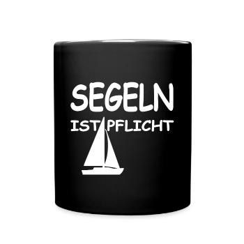 Segeln  - Tasse einfarbig - Schwarz - Vorne