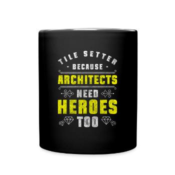 Tiler Floor Master Construction - Full Colour Mug - black - Front