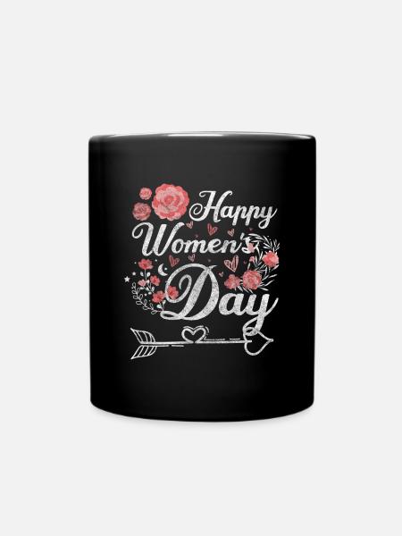 Frauentag Stärke Feiern Zukunft - Tasse einfarbig - Schwarz