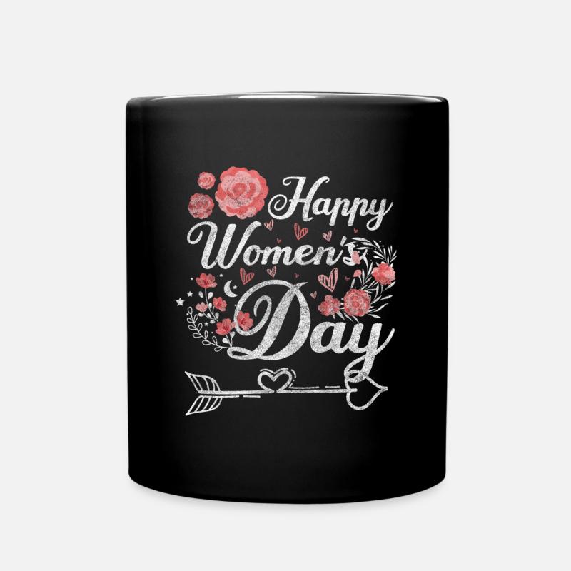 Frauentag Stärke Feiern Zukunft - Tasse einfarbig - Schwarz