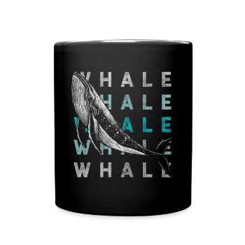 Orka Buckelwal Wasser Walfisch - Tasse einfarbig - Schwarz - Vorne