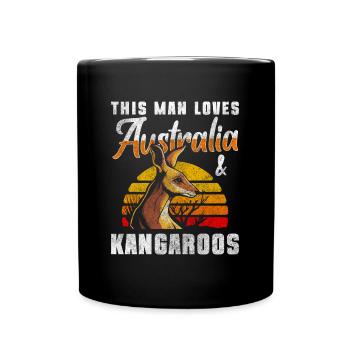 Down Under Animals Animal Wanderlust - Full Colour Mug - black - Front