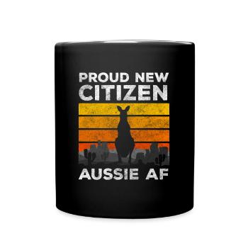 Australien Reise Erde Work and Travel - Tasse einfarbig - Schwarz - Vorne