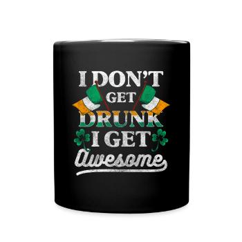 Ireland Drink Travel Whiskey - Full Colour Mug - black - Front