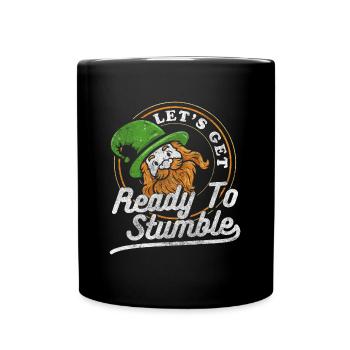 Pub Bier Glück Irisch - Tasse einfarbig - Schwarz - Vorne
