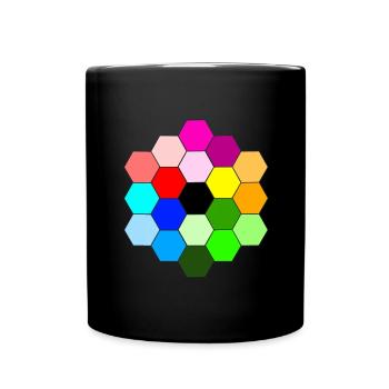 JamesWebb Teleskop colorful - Tasse einfarbig - Schwarz - Vorne