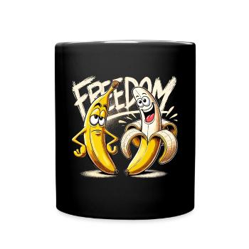 Freedom Banana Gift - Full Colour Mug - black - Front