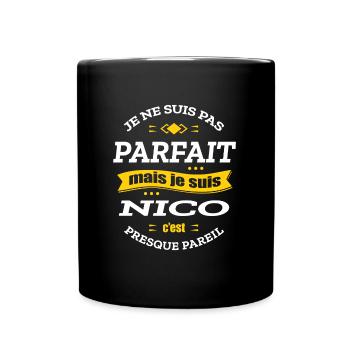 NICO PARFAIT - PRENOM NICO - Mug uni - noir - Devant
