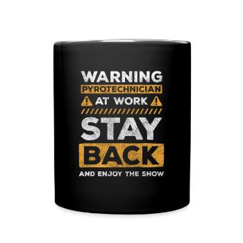 Pyro Neujahr Wunderschön Stadion - Tasse einfarbig - Schwarz - Vorne