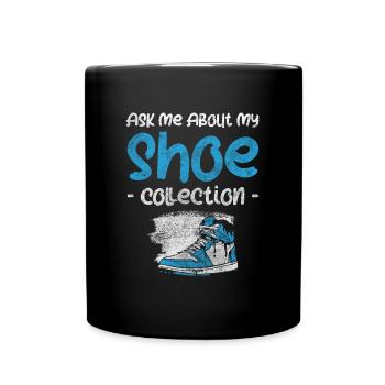 Collecteur de chaussures Addiction à la mode - Mug uni - noir - Devant