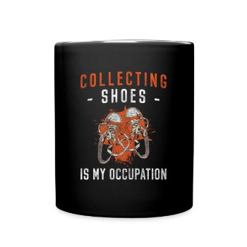 Schuh Schuhsammler Liebe Auffällig - Tasse einfarbig - Schwarz - Vorne